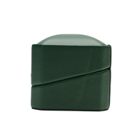 Luxuriöse Grüne Leder-Schmuckbox mit Eigenem Logo, Achteckige Verpackung für Verlobungsschmuck, Ringboxen mit Samtfutter