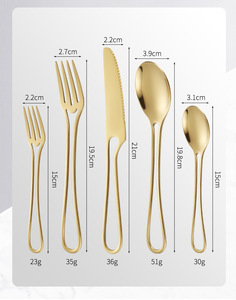 Sáng Tạo cross-gương thép không gỉ Flatware Set rỗng xử lý bao gồm bít tết dao nĩa dùng một lần cho khách sạn nhà hàng - Product Image 6