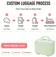Sac de voyage rigide 14/12 pouces pour ordinateur portable, trousse de maquillage avec serrure pour femme, logo personnalisé, couleur, sac de voyage, sac suspendu, OEM
