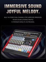 Console de mixage audio G10-DX, ensemble complet, microphone filaire USB, égaliseur 7 bandes, DSP, effets sonores multiples pour usage commercial en extérieur