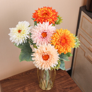 Grand tournesol artificiel floqué à 2 têtes en soie – Effet naturel, toucher réel, longue durée (3-5 ans) pour mariages et décoration intérieure - Product Image 2