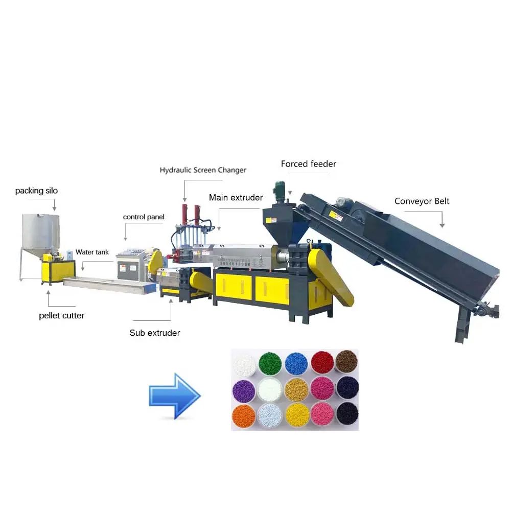 Multi function Plastic Recycle Granules Making for PE/PP/PS/PET/PA granulator machine for plastic Plastic Pelletizer Machine