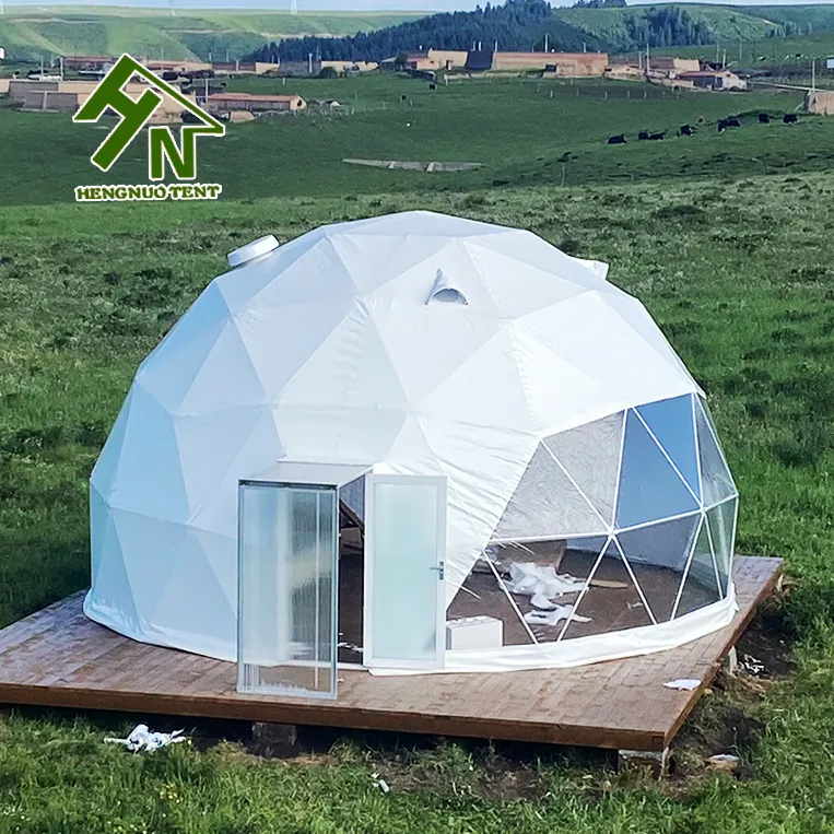 Luxury Glamping Igloo Hotel Tents 6m 7m 8m Family Living Dome Tents for Stargazing and Outdoor Camping