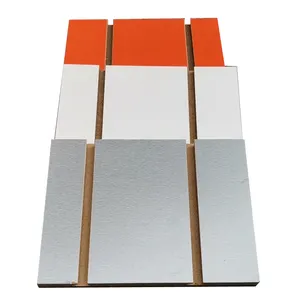 Großhandel Lattenwandplatte Aluminiumeinsätze Hersteller 4 * 8 Fuß MDF-Dekorationsplatte Melamin-Lattenwandplatte
