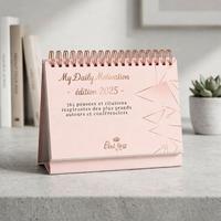 Calendrier de bureau personnalisé inspirant avec reliure spirale pour 365 jours, planificateur quotidien