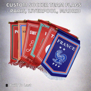 Drapeaux de football de haute qualité personnalisables, bannières promotionnelles imprimées pour les clubs et les supporters sportifs - Product Image 3