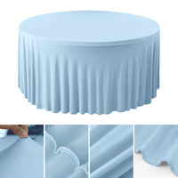 Nappe de table unie épaisse anti-poussière style européen et américain toutes saisons, en polyester fait main