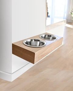 ODM OEM Medium <b>Dog</b> Feeding Station Whippet Furniture-Customizable Floating Wooden <b>Raised</b> Pet <b>Bowls</b> Automatic Pet Feeders - Product Image 3