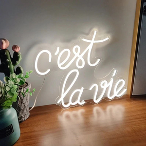 Enseigne néon 3D en acrylique personnalisable (taille et couleur) avec lumières LED, étanche pour événements - Product Image 1