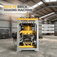 Machine à blocs creux en béton entièrement automatique QT4-15, machine à mouler des briques emboîtables pour les nouvelles usines de matériaux de construction