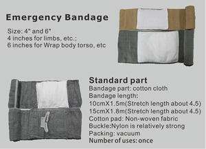 BLUENJOY ผลิตภัณฑ์ใหม่ ผ้าพันแผลฉุกเฉิน <span class=keywords><strong>4</strong></span> นิ้ว สำหรับปฐมพยาบาล บาดแผล  ผ้าพันแผลยืดหยุ่น  แบบยุทธวิธีอิสราเอล - Product Image 4