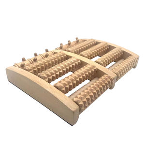Masajeador de Pies de Madera Natural con 5 Filas de Rodillos, Masajeador de Pies <span class=keywords><strong>Shiatsu</strong></span> OEM - Product Image 3
