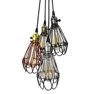 Amerikaanse Ijzeren Vogelkooi Kroonluchter Enkele Retro Loft Industriële Hanglampen - Product Image 2