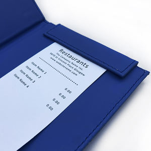 ที่ใส่บิลร้านอาหารหนังเทียมสีกรมท่าแบบกำหนดเองราคาโรงงาน พร้อมแม่เหล็ก - Product Image 3