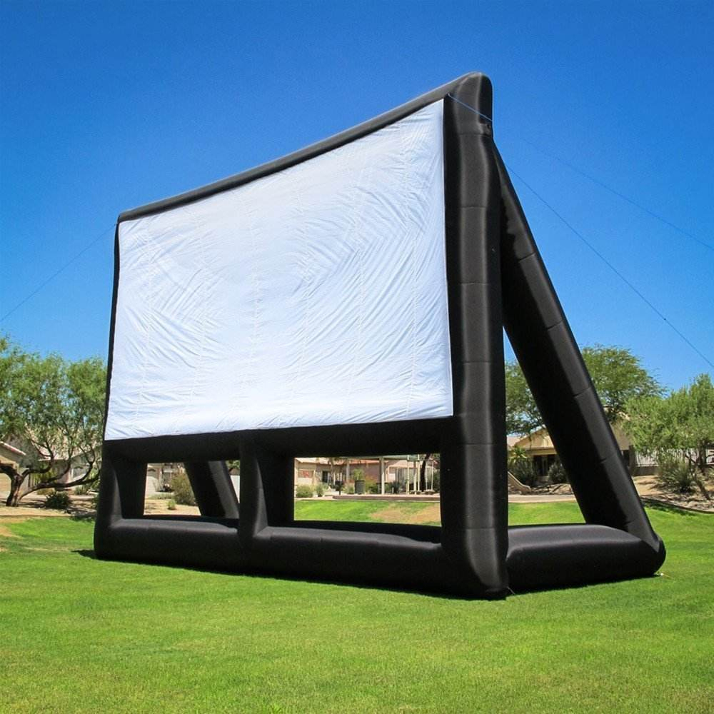 Yinzam 20ft Waterproof Inflatable <strong>Projector</strong> Screen Open-air Party Fast <strong>Setup</strong> Portable Beamer Screen <strong>3D</strong> 4K Film Projection Screen