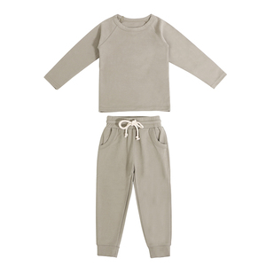 Gepersonaliseerde katoenen babykledingsetjes voor jongens, winter, trui met ronde hals en broek, lange mouwen, kinderkledingset - Product Image 5