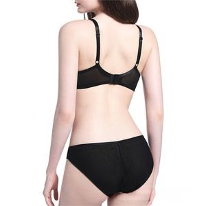 Conjunto de lencería de encaje con estampado de leopardo al por mayor para mujer, sujetador con aros de malla y bragas, conjunto de 2 piezas, cómodo conjunto de sujetador push-up OEM ODM - Product Image 3