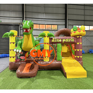 Castello Gonfiabile a Tema Giungla per Compleanno a Prezzo di Fabbrica, Castello Gonfiabile Commerciale con Dinosauri - Product Image 2