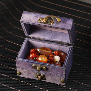 Mystic Arts Vintage Wooden <b>Storage</b> <b>Box</b> Multi Color <b>Lockable</b> Jewelry <b>Box</b> Decorative Craft Photography Prop Home Decoration - Product Image 3