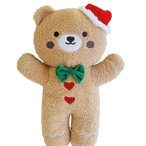 Factory Hot Sale Stress Relief Christmas Gingerbread Bear Cartoon <b>Soft</b> Plush <b>Toys</b> <b>Stuffed</b> Animal <b>Toys</b> Claw Machine <b>Toys</b> for Kids - Product Image 1