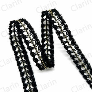 Cinta de Seda de 1.5 cm con Hilo Dorado, Diseño de Horóscopo y Rayas, de una Sola Cara, 100% Poliéster para Ropa y Textiles del Hogar - Product Image 2