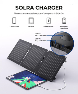 Panneaux solaires portables 5V USB pliables en ETFE PERC, efficacité de 20%, étanches, 10W/15W/20W, chargeur solaire Shine/OEM - Product Image 4