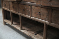 Meilleure table console vintage en bois naturel pour salon avec de nombreux tiroirs