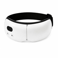 Masseur oculaire chauffant pliable OEM avec compression d'air, vibration, musique Bluetooth, rechargeable par USB