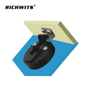 Cerradura de Plástico Negra para Interiores de Autocaravanas, Cerradura de Pestillo Plano Tipo Tirón, Cerradura de Puerta con Botón, Cerradura Plana Redonda Integrada - Product Image 2