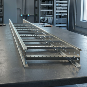 Support de câblage industriel en acier galvanisé pour chemin de câbles, capacité de 60 câbles, pour la pose de câbles de construction - Product Image 1