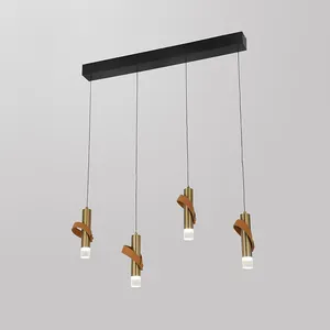 Трубчатая прикроватная лампа для спальни барная люстра веранда кухонная лампа Светодиодная Современная длинная небольшая Подвесная лампа