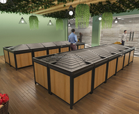 Plastic/Houten Fruit & Groente Display Rack/Standaard/Case-Supermarkt Bananenstandaard Produceren Bak Voor Supermarkten Schappen