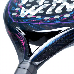 Raquette de padel en fibre de carbone de haute qualité professionnelle, forme goutte d'eau, nylon, OEM personnalisé, légère, durable, vente en gros, export - Product Image 4