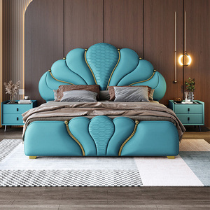 Nouvel ensemble de meubles de luxe pour la maison, lit king size créatif, cadre de lit moderne en cuir souple rembourré pour <span class=keywords><strong>chambre</strong></span> <span class=keywords><strong>à</strong></span> <span class=keywords><strong>coucher</strong></span> - Product Image 5