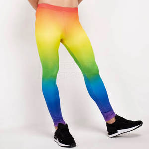 High Quality Custom <b>Mens</b> <b>Compression</b> <b>Leggings</b> Elastic Waist Quick Dry Breathable Spandex/Nylon Gym Training OEM Sportswear - Product Image 2