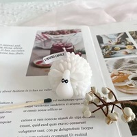 Kleine Lammförmige Sojawachs-Kerze zur Heimdekoration Thanksgiving & Weihnachtsgeschenke Handgemachte Tierförmige Kerze