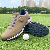 Chaussures de golf pour hommes en gros – Chaussures de golf sans crampons blanches et jaunes légères pour hommes