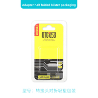 Adaptateur OTG de sortie d'usine, emballage de carte de couleur, carton de type C / micro/Apple, boîte d'adaptateur usb, emballage à clapet