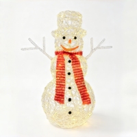 Lampes de jardin d'extérieur N-CONCEPT, sculpture décorative en forme de bonhomme de neige en acrylique LED, lampe de paysage pour cour, patio, pelouse