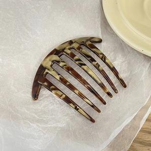 Кислотные заколки для волос, шестизубчатые ацетатные заколки для волос, 10,5 см, леопардовые аксессуары - Product Image 3