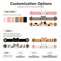 Pince à cheveux personnalisée style japonais avec broderie de chat et bande auto-agrippante, support de franges animaux personnalisé, vente en gros