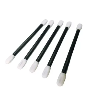 SW-2615C 84mm Long Double Sponge Ends Cleaning Stick Black Handle Foam Cleanroom Swab