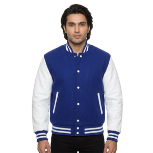 Chaqueta Varsity de alta calidad hecha a medida, 100% cuero y lana, chaqueta de béisbol Letterman de alta calidad para hombre - Product Image 1