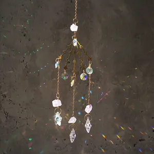  Sıcak satış JINGSHENG toptan kristal dekor ve Suncatchers Octogon K9 cam avize aksesuarları kolye XGJ-005