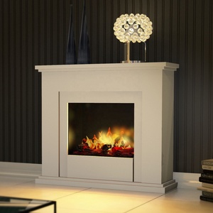 BOTON STONE Design Cheminée en marbre blanc Décoration de cheminée en marbre - Product Image 6