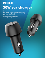 IBD nouveauté 30 W PD USB C 1 Port chargeur de voiture 30 Watts charge rapide pour téléphones mobiles Mini chargeur de voiture écouteur Pd 3.0