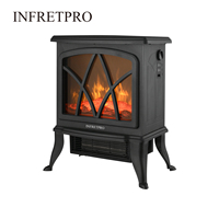 Cheminée électrique portable autoportante INFRETPRO avec éclairage et désodorisation pour salon et chambre