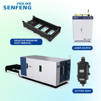 Machine de découpe laser CNC en acier haute puissance Senfeng 4000W, facile à utiliser, 6000W-12000W AI BMP pour la découpe de métaux