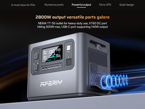 Outdoor <b>Solar</b> Power <b>Generator</b> AF-P280 MPPT LiFePO4 Battery Pure Sine Wave Inverter Expandable 2048Wh-10240Wh Home Emergency - Product Image 6