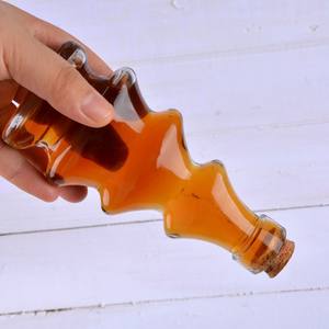 Pot <span class=keywords><strong>en</strong></span> verre créatif <span class=keywords><strong>en</strong></span> forme de <span class=keywords><strong>sapin</strong></span> de Noël Capacité de 100ml-300ml avec liège pour lait de jus - Product Image 3